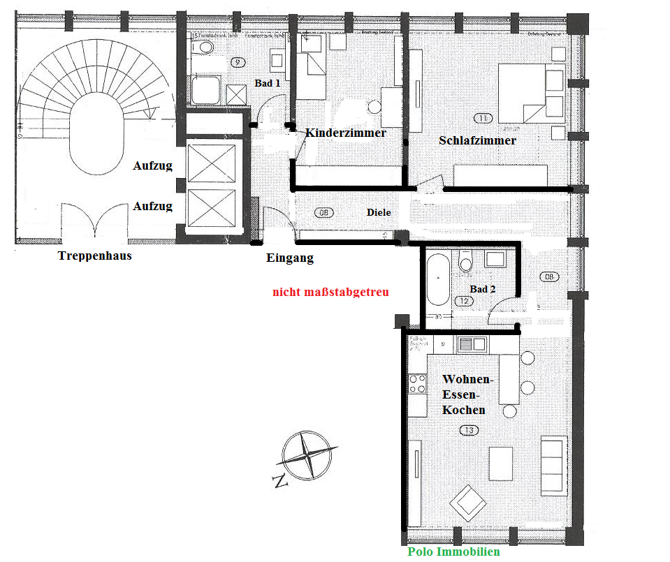 Grundriss- nicht maßstabgetreu
